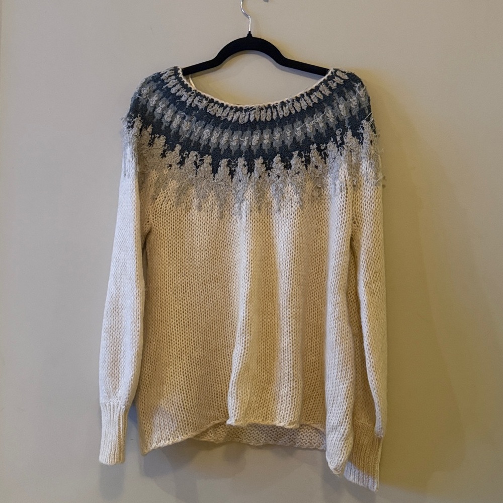 Free People Baltic Fair Isle Sweater Small